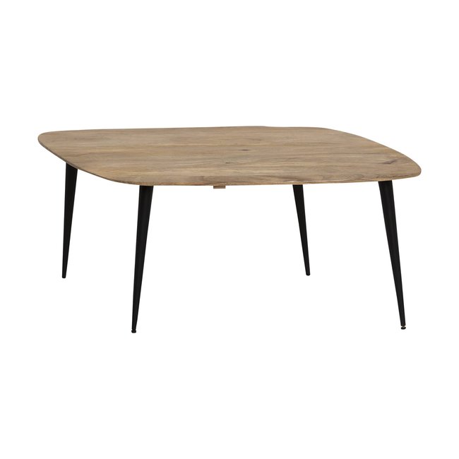 Table basse losange en bois de manguier et métal  AIMÉE Couleur bois clair <span itemprop=