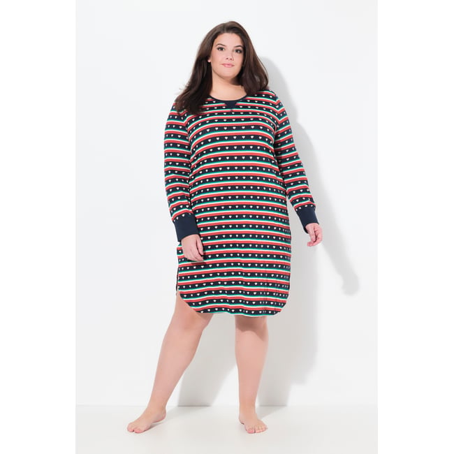 Chemise de nuit en coton bio marine <span itemprop=