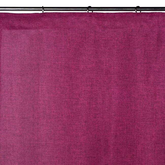 Voilage À Galon Fronceur en effet lin CINNAMON rouge rose <span itemprop=