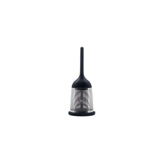 Infuseur à thé Gaspard en inox support silicone inox-noir <span itemprop=