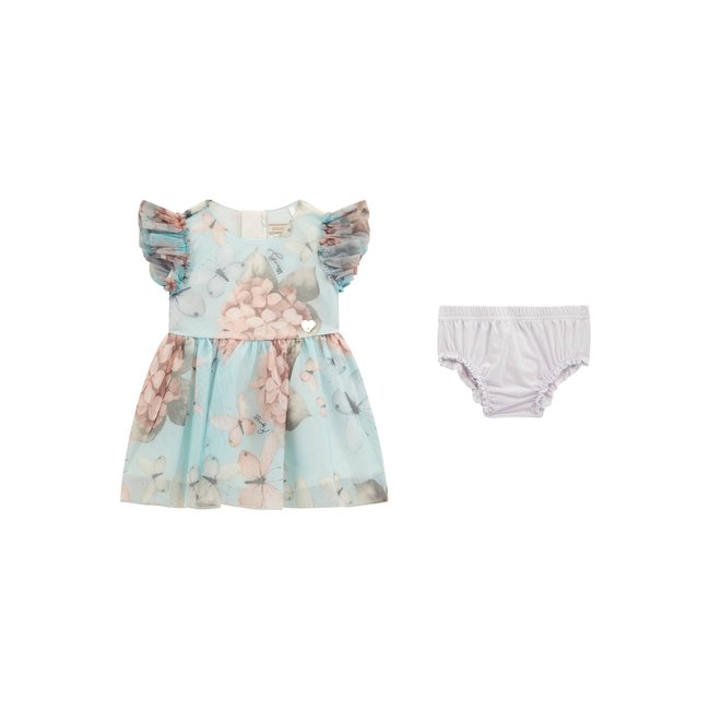Ensemble Robe Florale Et Culotte fantaisie multicolore <span itemprop=