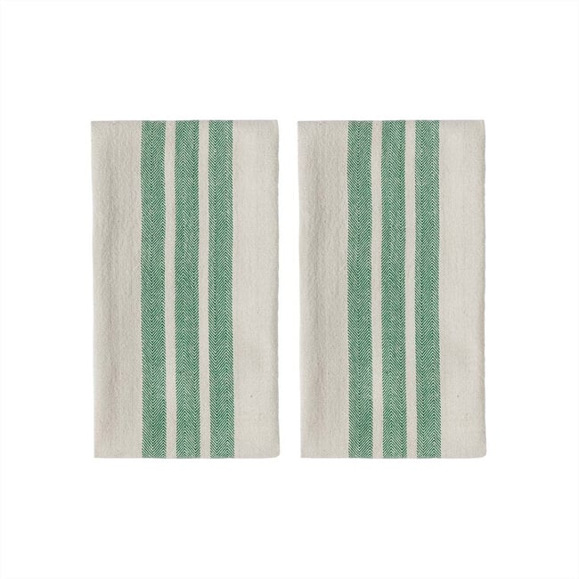 Lot de 2 serviettes en coton à rayures LIVING - OYOY LIVING DESIGN