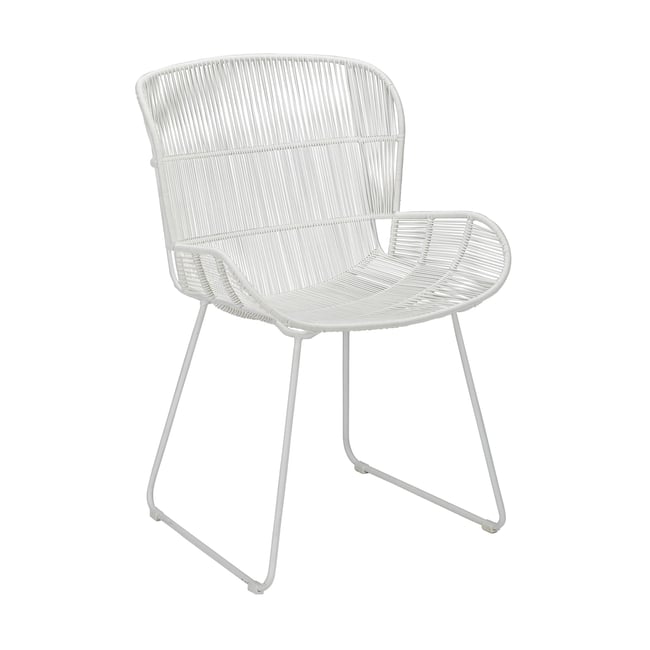 Fauteuil de table extérieur en polypropylène, CON DAO Couleur blanc <span itemprop=