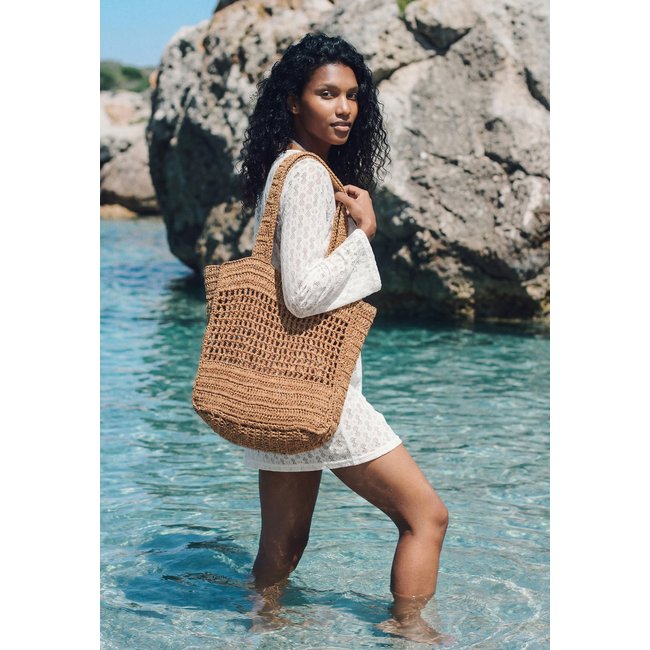 Sac en raphia NOMAD dune <span itemprop=
