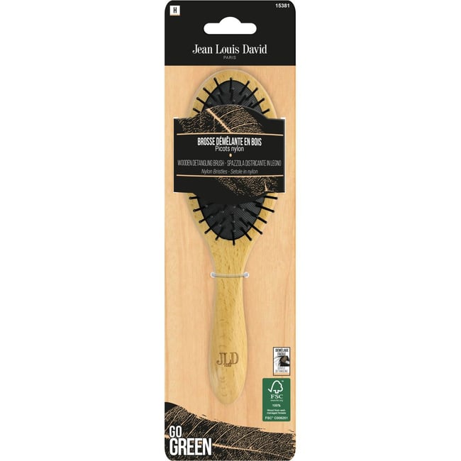 Brosse à cheveux JLD - BROSSE DEMELANTE BOIS FSC - JEAN LOUIS DAVID
