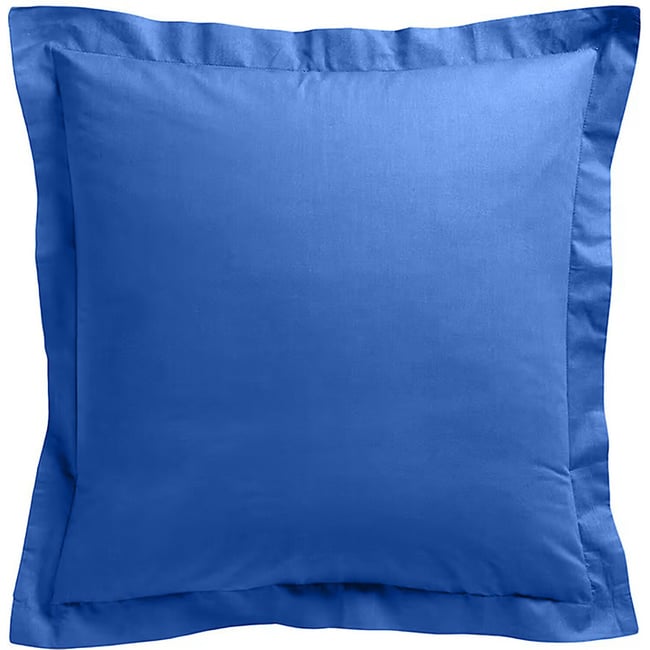 Taie d'oreiller 100% coton uni multicolore <span itemprop=