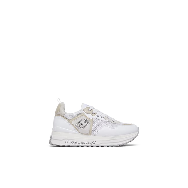 Sneakers à plateforme en mesh avec paillettes - LIU JO