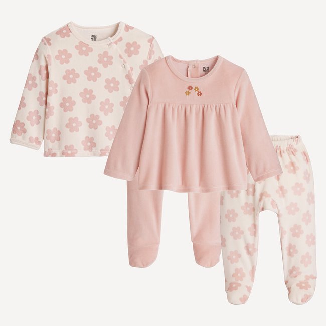 Lote de 2 pijamas em veludo sortido <span itemprop=