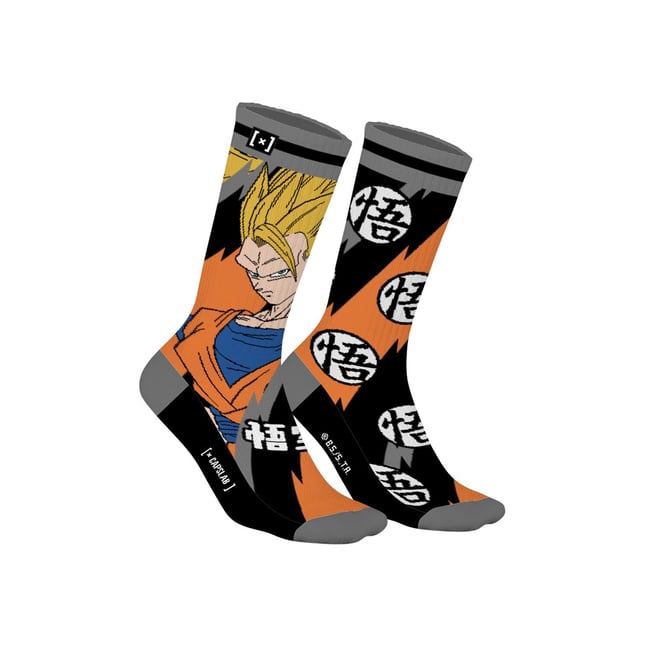 Chaussette Coton Dragon Ball Super noir/gris/blanc/orange/jaune <span itemprop=