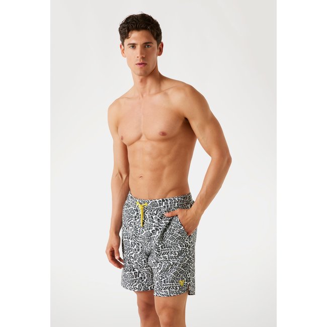 Short De Bain Imprimé Logo noir multi <span itemprop=