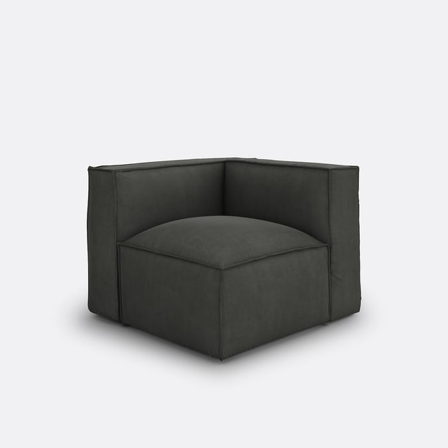 Elément d'angle pour canapé modulable, en velours côtelé fines côtes, SEVEN - LA REDOUTE INTERIEURS