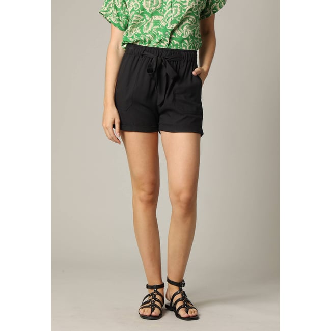 Short en viscose MERIDA black <span itemprop=