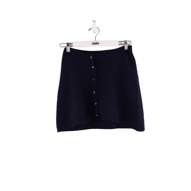 Mini jupe en cachemire - Très Bon État marine <span itemprop=