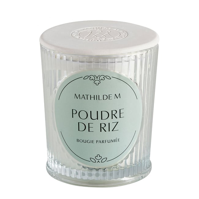 Bougie parfumée 145 g - Poudre de Riz Couleur blanc <span itemprop=