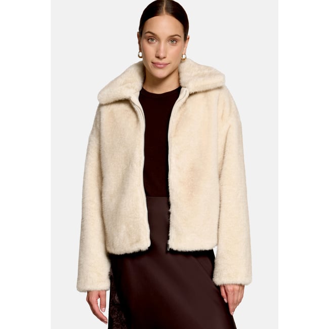 Veste en peluche à fermeture zippée french oak <span itemprop=
