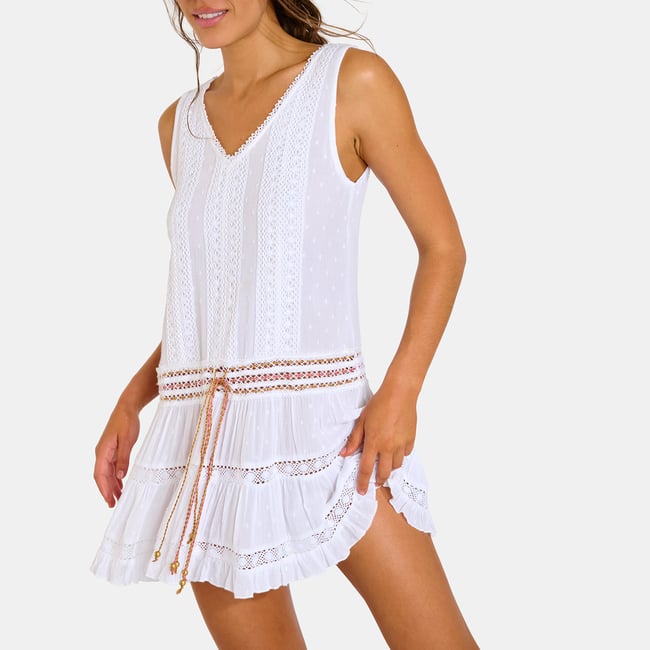 Tunique beachwear Martina - SEASTAR blanc <span itemprop=
