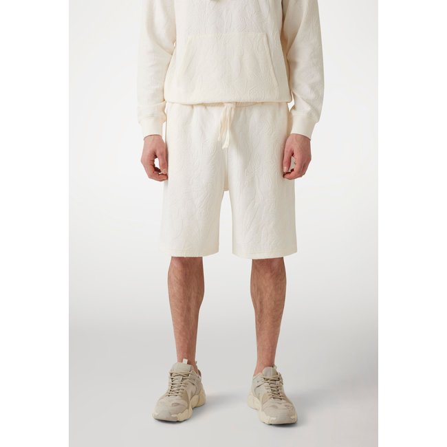Short Jacquard Coupe Ample blanc <span itemprop=