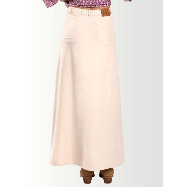 Jupe longue en sergé ANYWHERE YOU GO beige <span itemprop=
