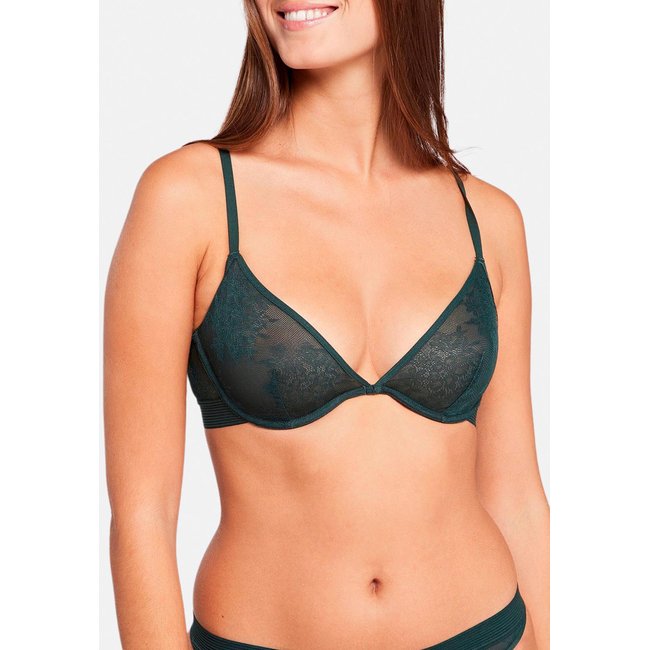 Soutien-gorge corbeille SPONTANÉE vert foncé <span itemprop=