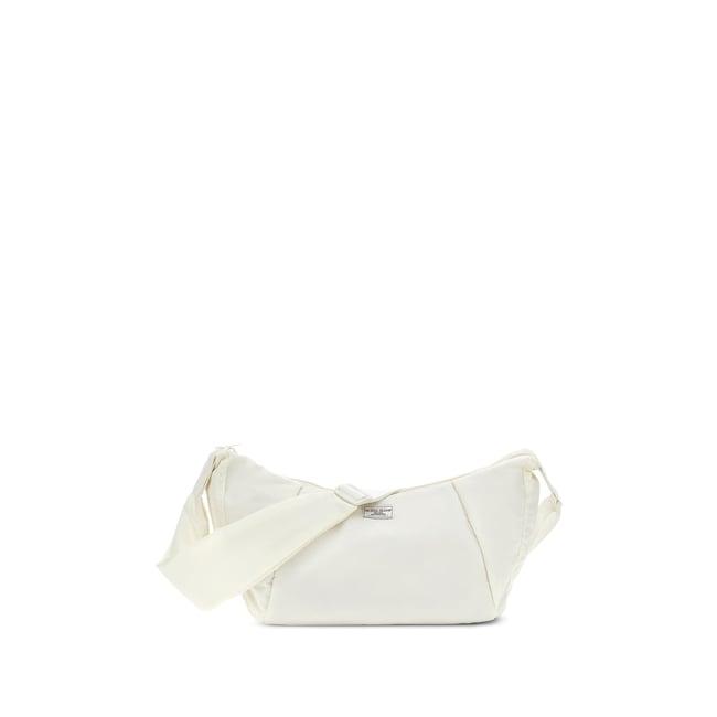 Grand Sac Bandoulière En Nylon blanc <span itemprop=