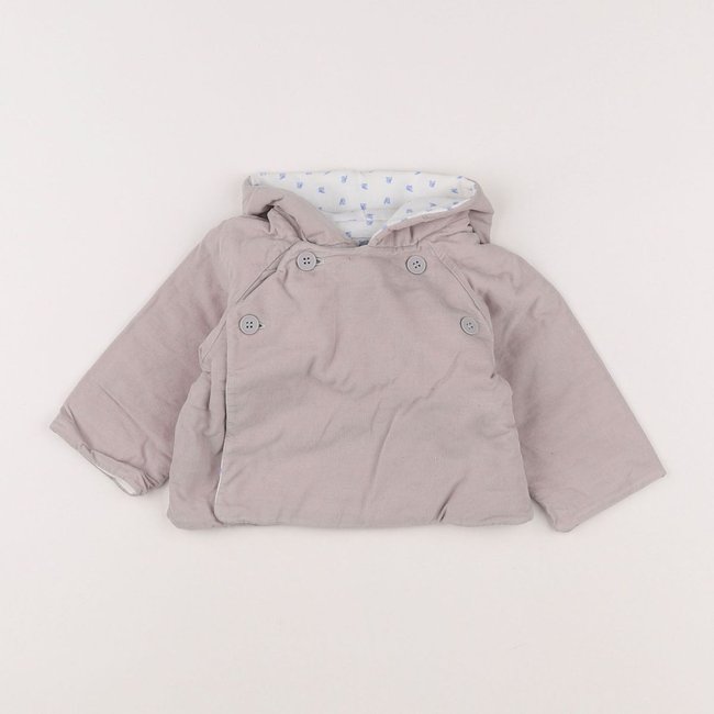 Manteau - Très bon état gris <span itemprop=