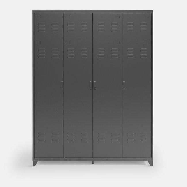 Armoire 4 portes en métal acier, Hiba - LA REDOUTE INTERIEURS