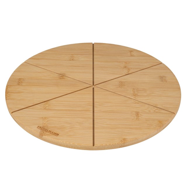 Planche avec rainures de coupe, Ø 32 cm PIZZA bois <span itemprop=