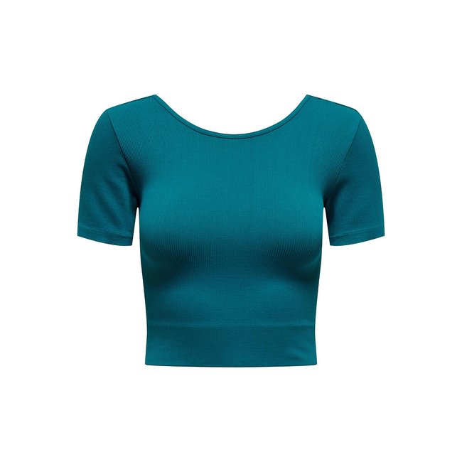 Camiseta cropped Jaia Life verde azulado <span itemprop=