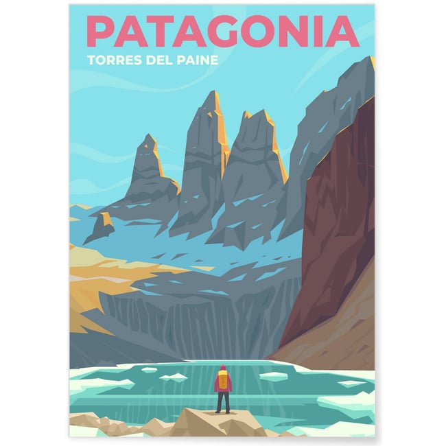 Affiche Patagonia Couleur blanc <span itemprop=
