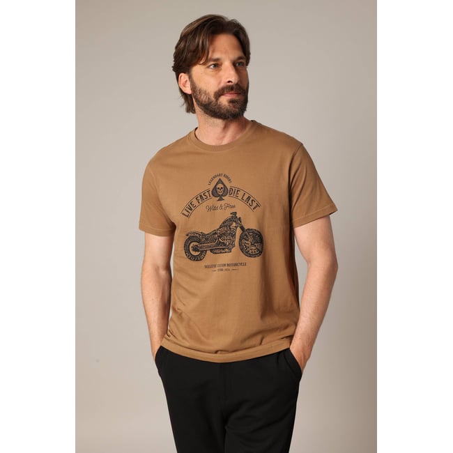 T-shirt 100% coton avec imprimé moto PARK - DEELUXE