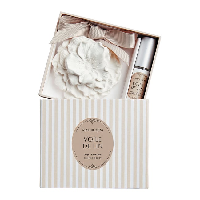 Décor parfumé et concentré Voile de Lin Couleur blanc <span itemprop=