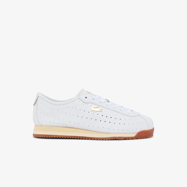 Sneakers Club-Low femme en cuir blanc-y37 <span itemprop=