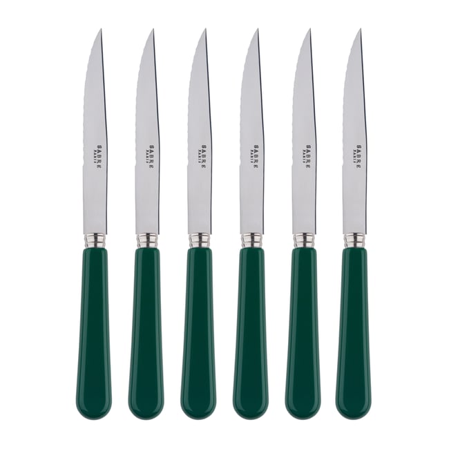 Set de 6 couteaux à steak, Pop Couleur vert <span itemprop=