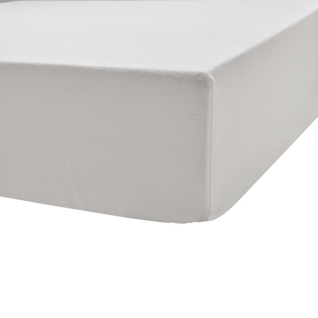 Protège matelas molleton imperméable coton bio - ISAAC Couleur blanc <span itemprop=