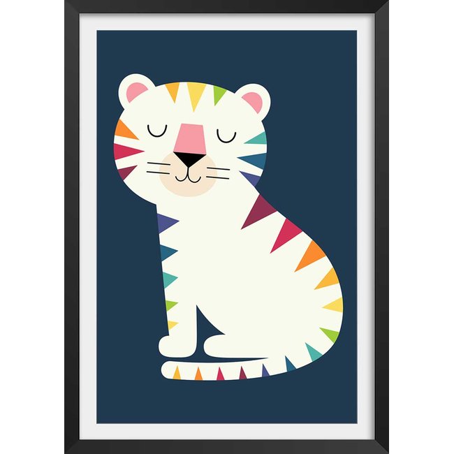 Affiche  tigre en arc en ciel - HEXOA