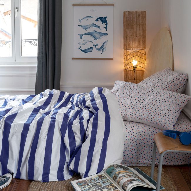 Housse de couette réversible coton biologique PTITCHIC imprimé <span itemprop=