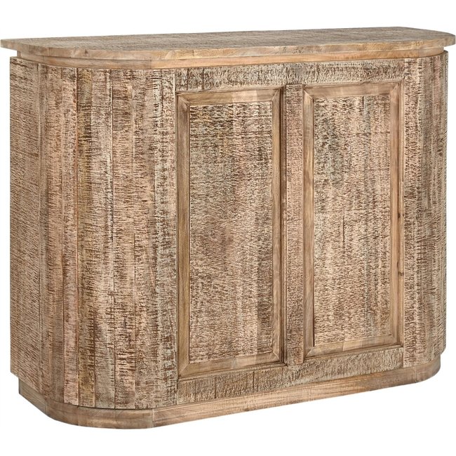 Meuble bar en bois de manguier style naturel pour salon élégant Couleur bois de manguier naturel marron clair <span itemprop=