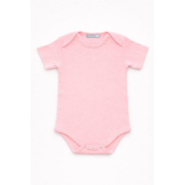 Body en Coton rose clair <span itemprop=