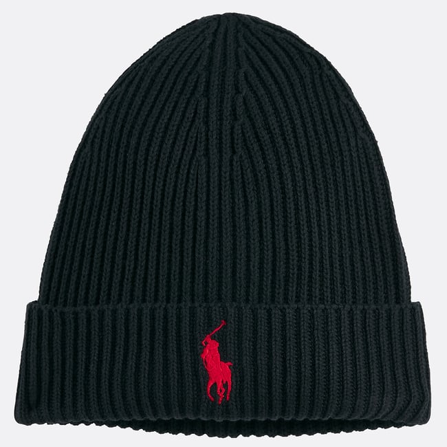 Bonnet en coton logo brodé noir <span itemprop=
