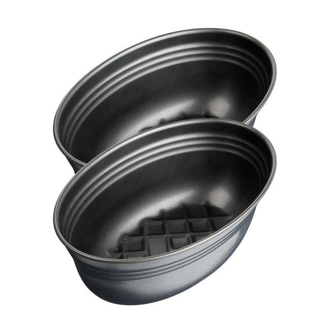 Lot de 2 moules à gâteaux 26/26 cm Black metallic Black noir <span itemprop=