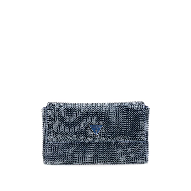 Mini Sac À Bandoulière Zalina Strass bleu <span itemprop=
