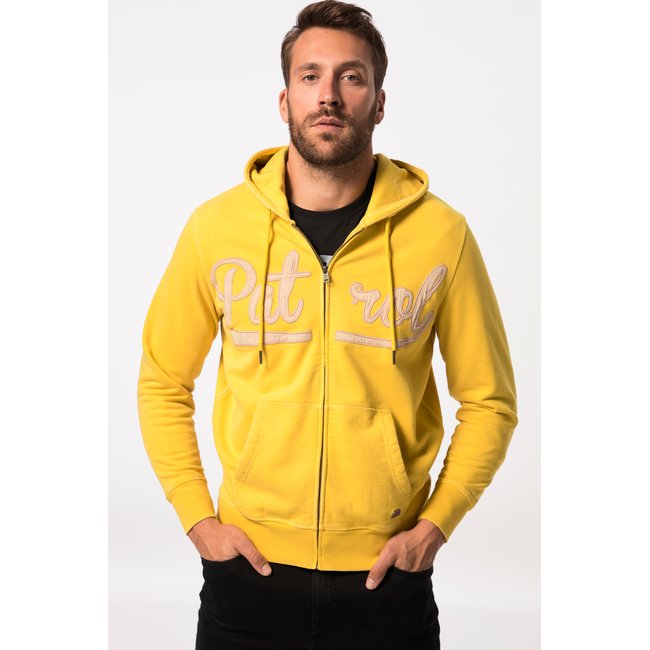 Veste à capuche en molleton jaune d'or foncé <span itemprop=
