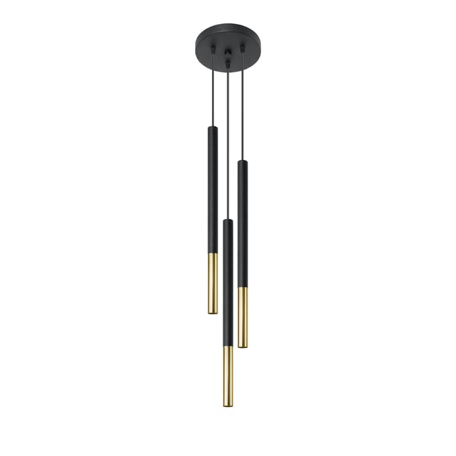 Suspension Acier Or/Noir G9 3 Mozaica Couleur jaune <span itemprop=