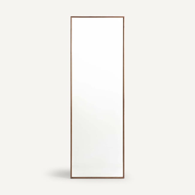Miroir sur pied portant noyer massif H178, Zindlo Couleur noyer <span itemprop=