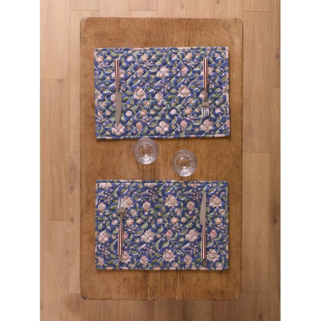 Set de table imprimé indien - lot de 2 imprimé bella <span itemprop=