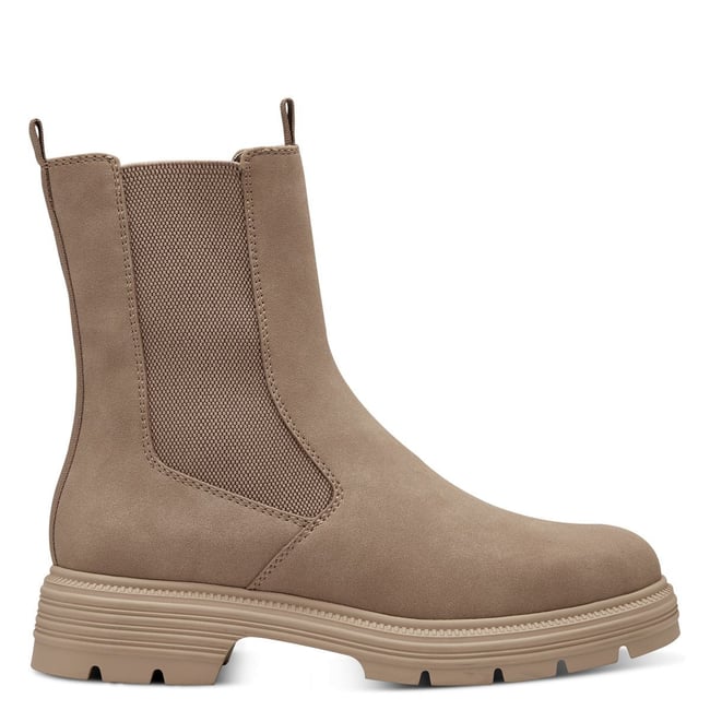 Bottine Chelsea à élastique marron camel <span itemprop=