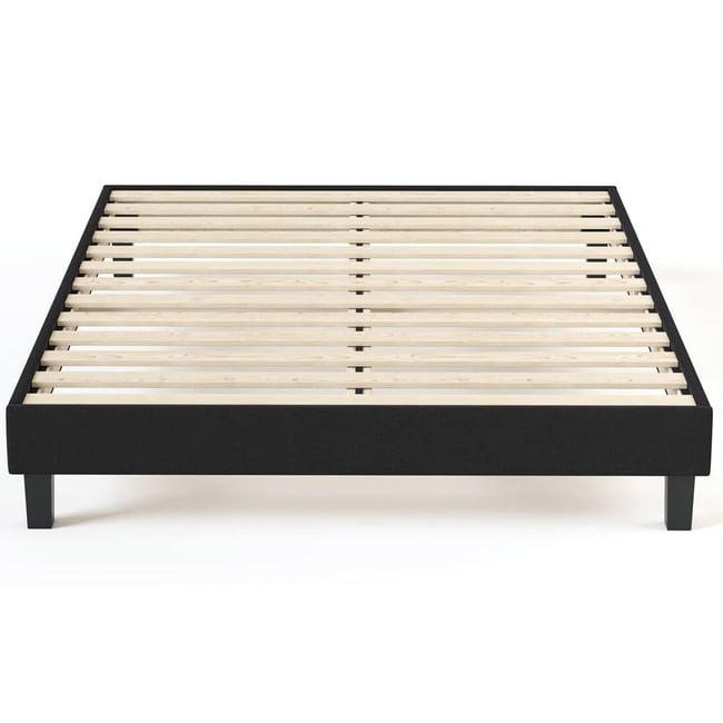Lit adulte en tissu - AXEL Couleur noir <span itemprop=