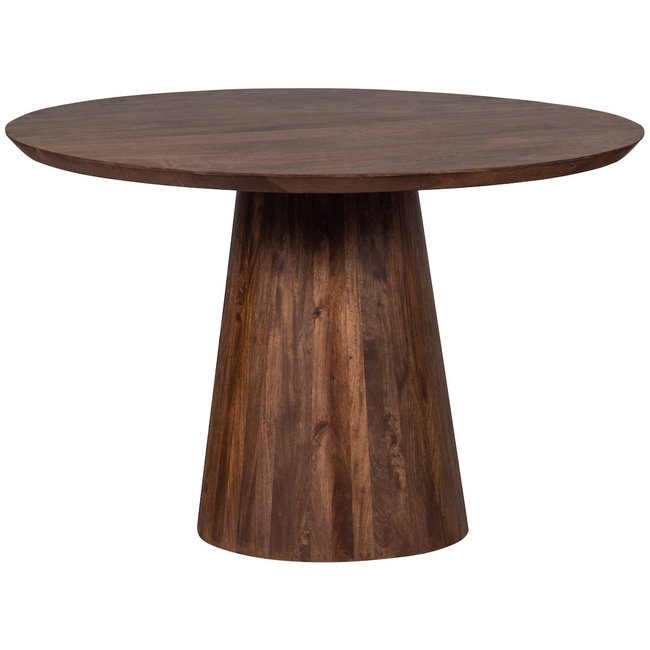Table ronde en bois - LIMIT Couleur noyer <span itemprop=
