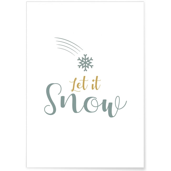 Affiche 'Let it snow' Couleur blanc <span itemprop=