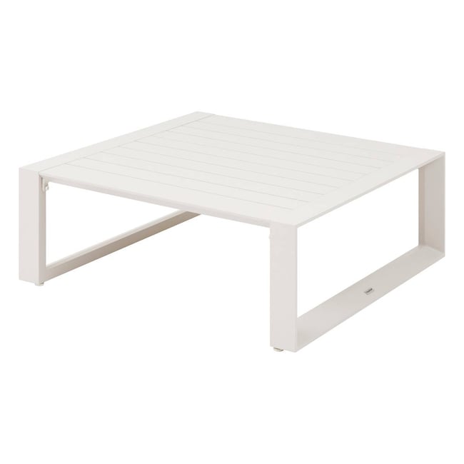 Table basse de jardin carrée en aluminium pieds ajustables ALLURE Couleur gris <span itemprop=